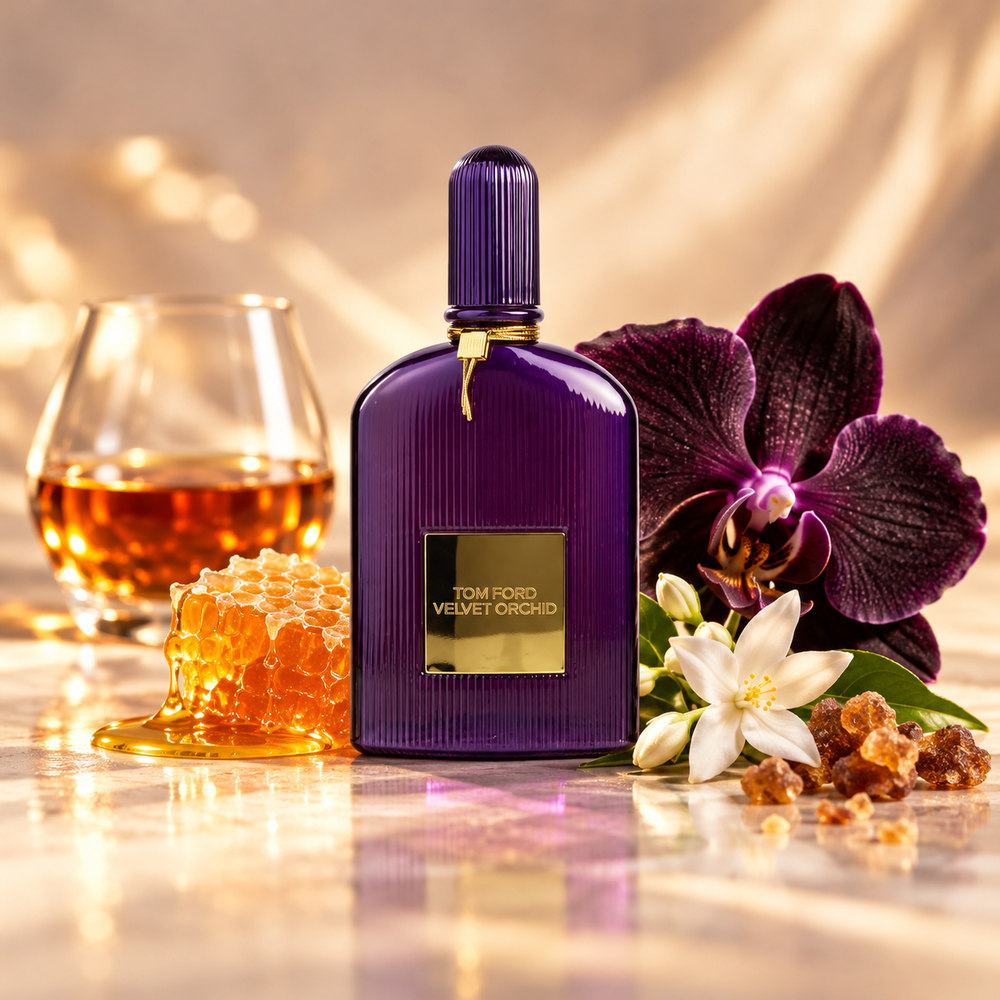 Tom Ford Velvet Orchid Eau de Parfum – odlewka perfum – flakon z nutami zapachowymi