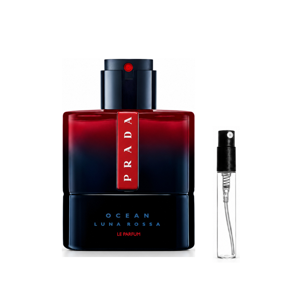 Prada Luna Rossa Ocean Le Parfum – odlewka perfum – flakon i identyczny atomizer wzorcowy