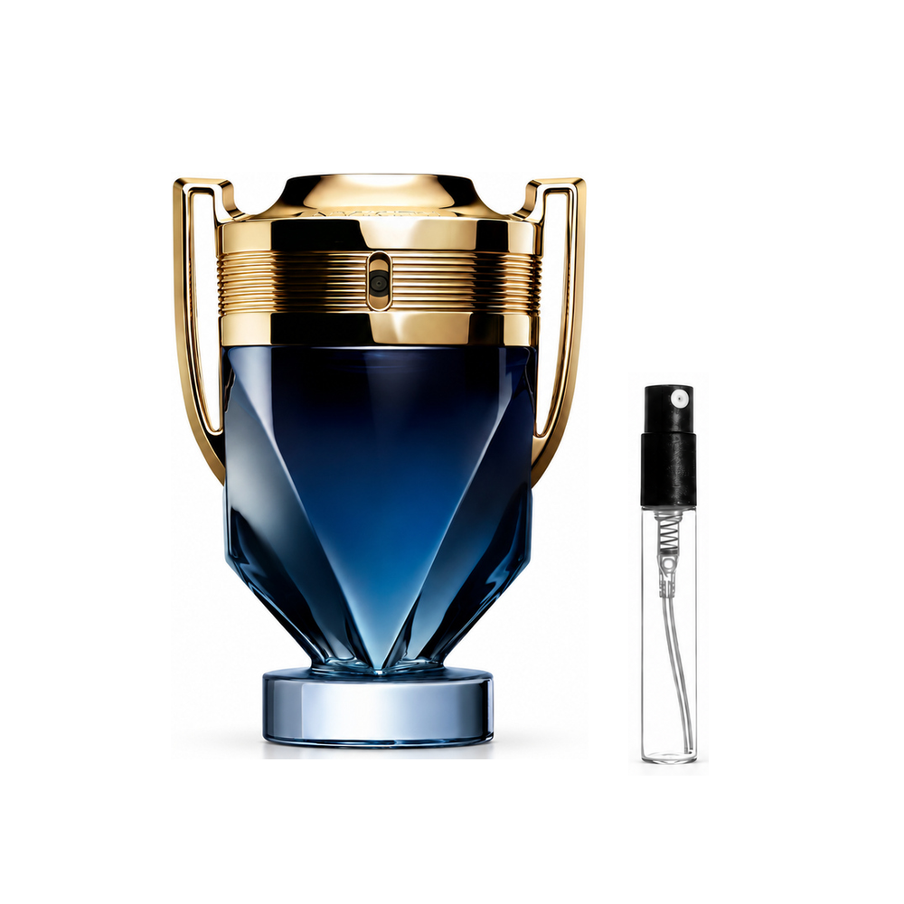 Rabanne Invictus Parfum – odlewka perfum – flakon i identyczny atomizer wzorcowy
