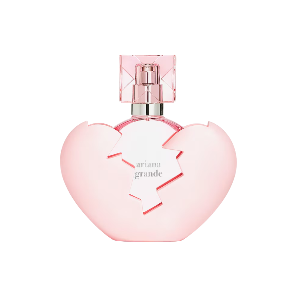 Flakon perfum Ariana Grande Thank U, Next z nutami maliny, gruszki, kokosa, różowej róży i makaronika – słodki zapach dla kobiet.