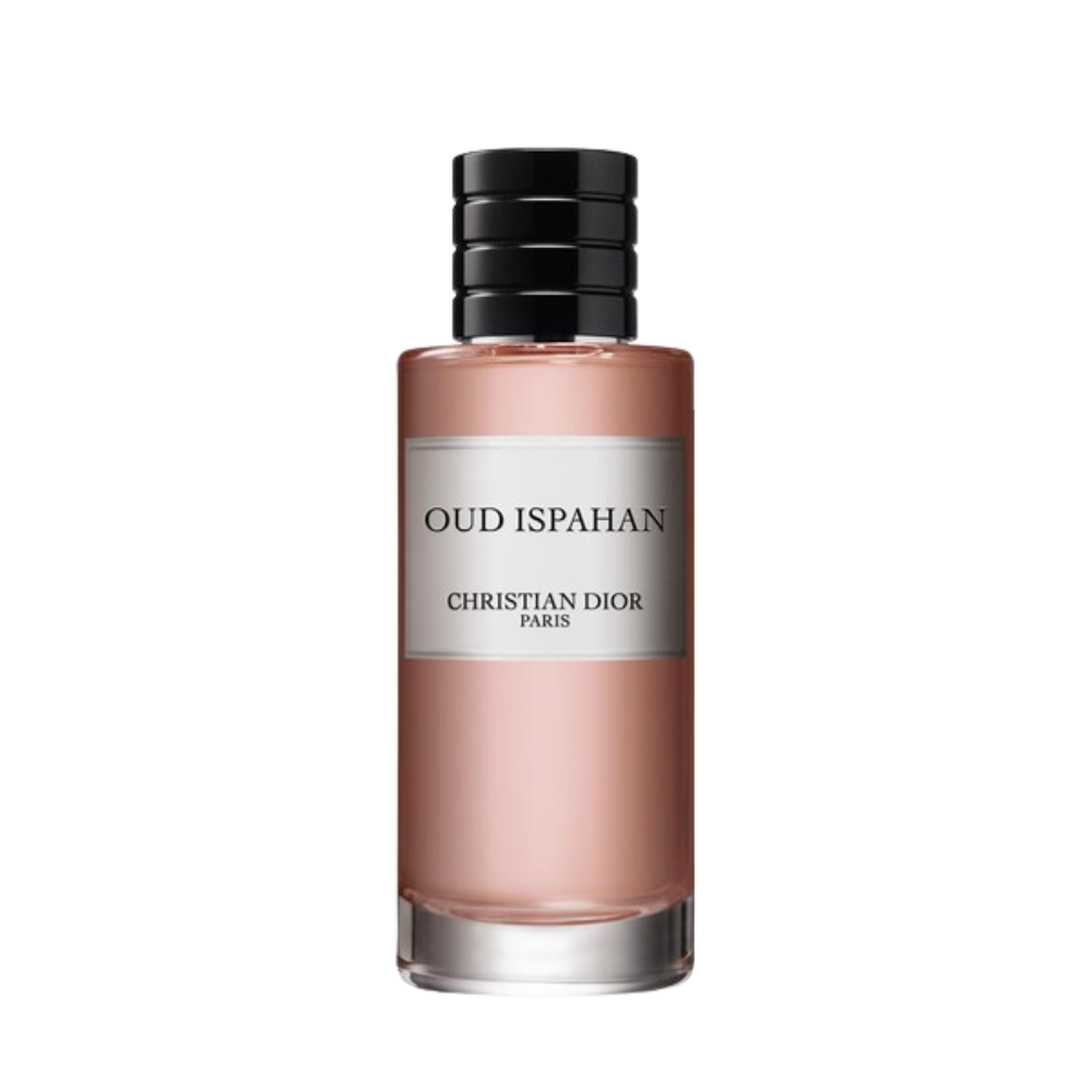 Flakon perfum Dior Oud Ispahan z nutami labdanum, róży, szafranu, oudu, drzewa sandałowego i cedru – luksusowy zapach unisex.