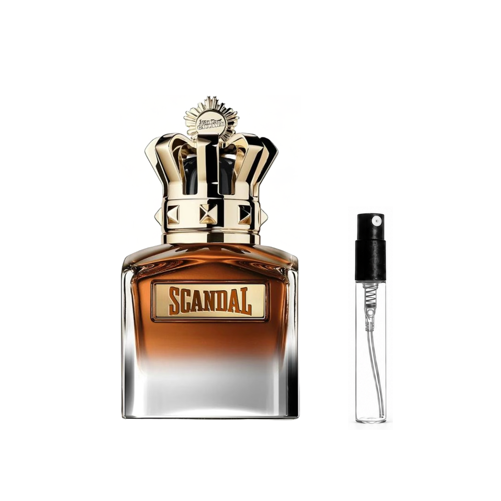 Jean Paul Gaultier Scandal Pour Homme Elixir Parfum – oryginalny flakon i identyczny atomizer wzorcowy