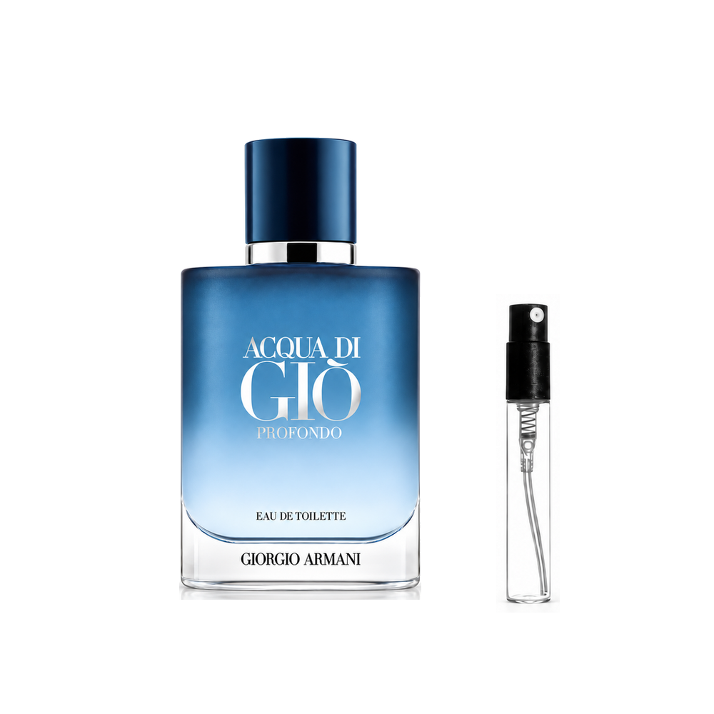 Armani Acqua di Giò Profondo Eau de Toilette – odlewka perfum – flakon i identyczny atomizer wzorcowy