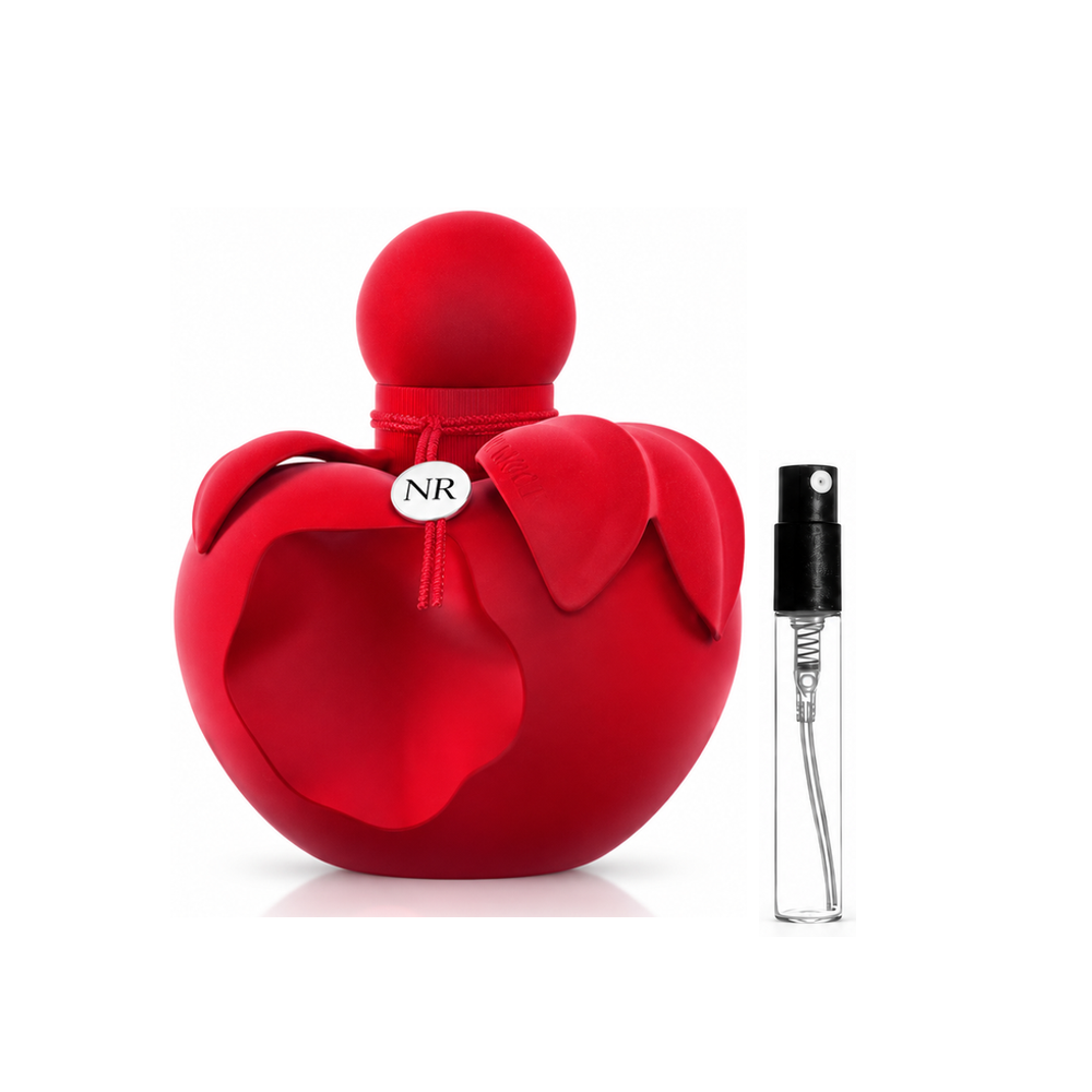 Nina Ricci Nina Extra Rouge Eau de Parfum – odlewka perfum – flakon i identyczny atomizer wzorcowy