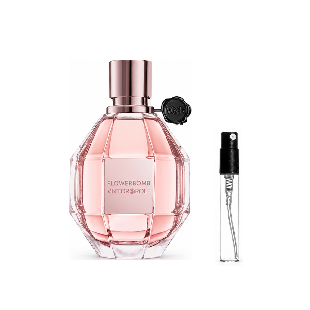 Viktor & Rolf Flowerbomb Eau de Parfum – odlewka perfum – flakon i identyczny atomizer wzorcowy