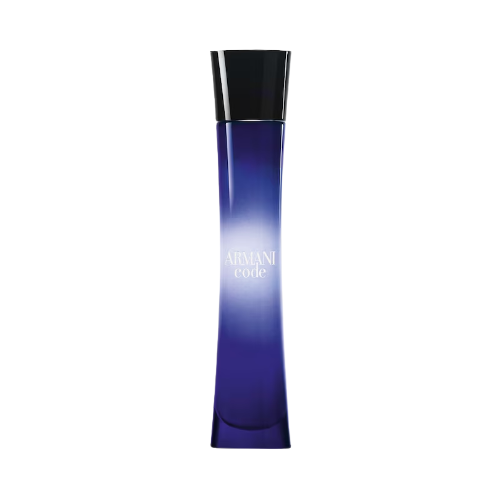 Flakon perfum Armani Code Women z nutami włoskiej pomarańczy, jaśminu, miodu, wanilii i drzewa sandałowego – elegancki zapach dla kobiet.
