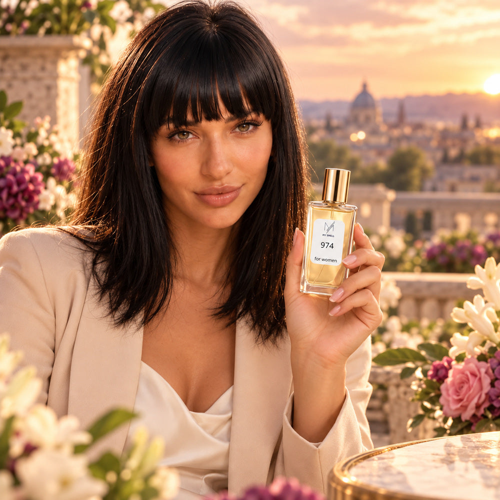 MY SMELL 974 – damskie perfumy prezentowane przez modelkę, ujęcie 5