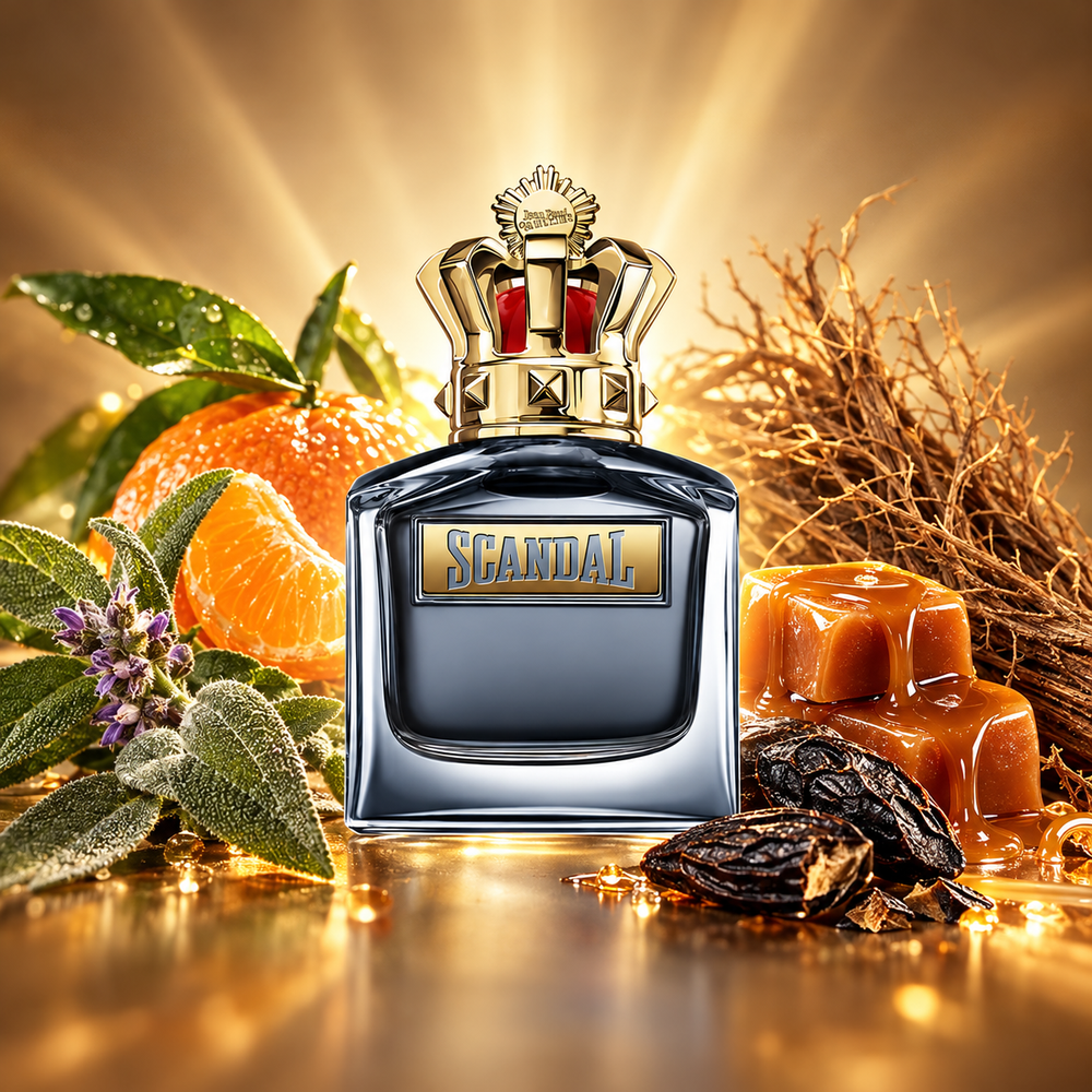 Jean Paul Gaultier Scandal Pour Homme Eau de Toilette – flakon z nutami zapachowymi