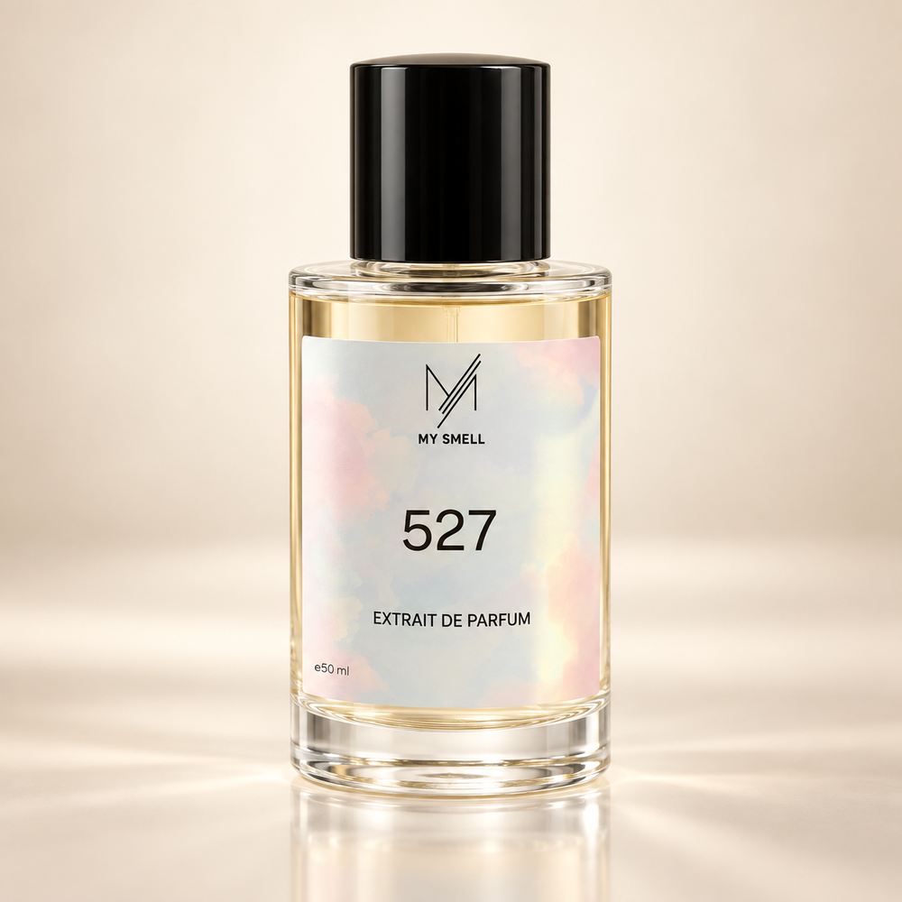 MY SMELL NR 527 Extrait de Parfum für Damen – 50-ml-Flakon auf hellem Premium-Hintergrund